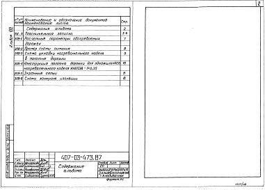 Состав альбома. Типовой проект 407-03-473.87Альбом 8 Обогреваемые дорожки    