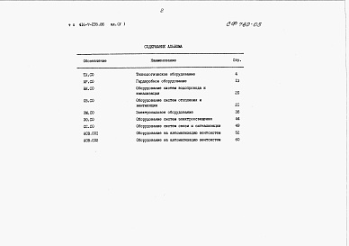 Состав альбома. Типовой проект 416-7-235.86Альбом 5 Спецификации оборудования.  