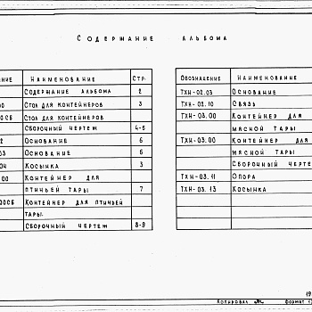 Состав фльбома. Типовой проект 805-9-5.84Альбом 3 – Нетиповые технологические конструкции.    