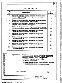 Состав альбома. Типовой проект 123-040м.86Альбом 23 Ведомости потребности в материалах