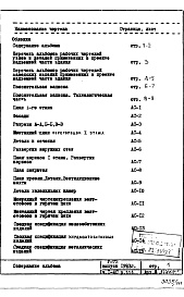 Состав альбома. Типовой проект V-73Часть 1 /АС Архитектурно-строительные чертежи надземной части здания Раздел 1.1.1