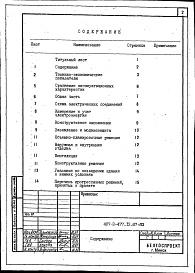 Состав альбома. Типовой проект 407-3-477.13.87Альбом 1 Пояснительная записка