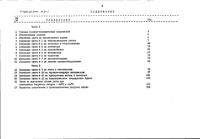 Состав альбома. Типовой проект 264-22-31.87Альбом 5 Часть 1. Сметы
