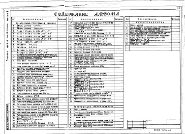 Состав альбома. Типовой проект 264-12-239м.84Альбом 1 Архитектурно-строительные и технологические чертежи