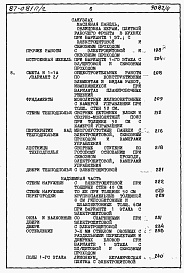 Состав альбома. Типовой проект 87-081п/2Альбом 5 Часть 8-1 раздел 8.1-1 книги 1, 2 Сметы на блок-секцию