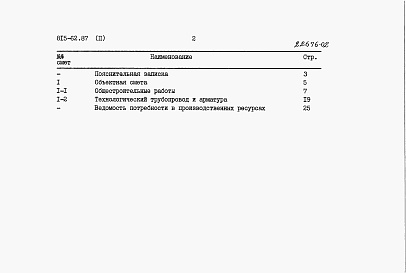 Состав альбома. Типовой проект 815-62.87Альбом 2 Сметы.    