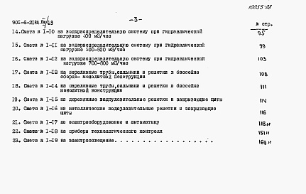 Состав альбома. Типовой проект 901-6-21Альбом 8 Сметы