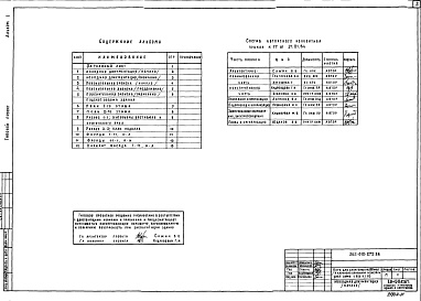 Состав альбома. Типовой проект 262-012-272.86Альбом 1 Архитектурно-строительные решения