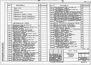 Состав альбома. Типовой проект 113-24-71/1.2Альбом 3 Примененный из ТП 113-24-82/1.2 Изделия заводского изготовления 