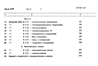 Состав альбома. Типовой проект 902-5-35.86Альбом 9 Сметы Часть 1, 2   
