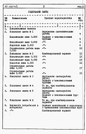 Состав альбома. Типовой проект 87-081п/2Альбом 6 Часть 8-1 раздел 8.11-1Сметы и ведомости потребности в материалах для варианта внутренней канализации и водостоков с применением пластмассовых труб