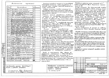 Состав альбома. Типовой проект 244-1-52.83Альбом 25 Основные положения по производству строительно-монтажных работ