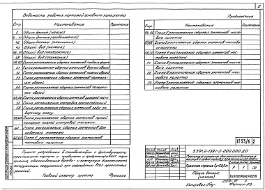 Состав альбома. Серия 3.501.2-139 ПролетныеВыпуск 1-5 Пролетное строение Lp = 55,0 м. Рабочие чертежи
