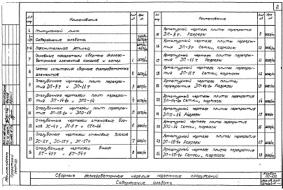 Состав альбома. Шифр ПС-100 СборныеАльбом 1 Рабочие чертежи