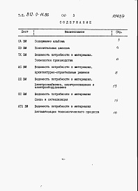 Состав альбома. Типовой проект 812-9-14.86Альбом 4  Ведомость потребности в материалах