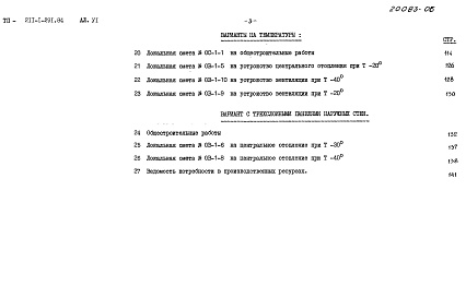 Состав альбома. Типовой проект 211-1-291.84Альбом 6 Сметы