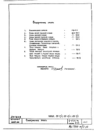 Состав альбома. Типовой проект II-57/12МАЧасть 2 Раздел 1/1-12 Отопление и вентиляция Чертежи надземной части здания Альбом С-27