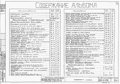 Состав альбома. Типовой проект 902-2-203Альбом 1 Пояснительная записка и чертежи