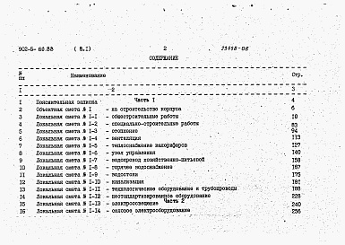 Состав альбома. Типовой проект 902-5-59.88Альбом 8 Сметы части 1 и 2