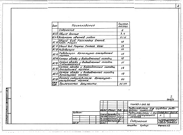 Состав альбома. Типовой проект 413-1-043.86Альбом 2 Рыбоуловители с бассейном прямоугольного сечения