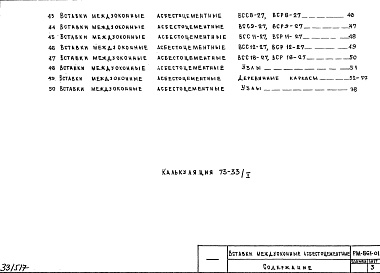 Состав альбома. Шифр РМ-861-01 ВставкиАльбом 1 Рабочие чертежи 