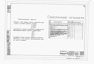 Состав альбома. Типовой проект 400-0-19c.85Альбом3Комплектовочная ведомость материалов и конструкций, инженерного оборудования.    