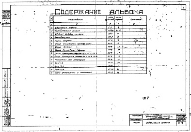 Состав альбома. Типовой проект 7-02-314Альбом 2 Строительная часть (для площадок с грунтовыми водами)