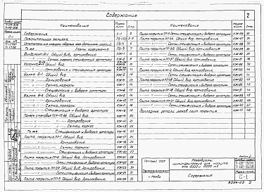 Состав альбома. Типовой проект 7-02-306Альбом 3 Сборные железобетонные изделия