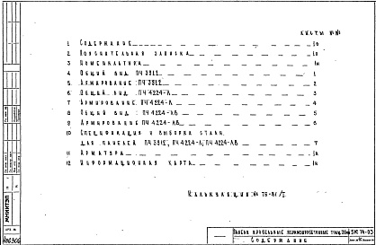 Состав альбома. Шифр 5РС 74-03Альбом 1 Рабочие чертежи