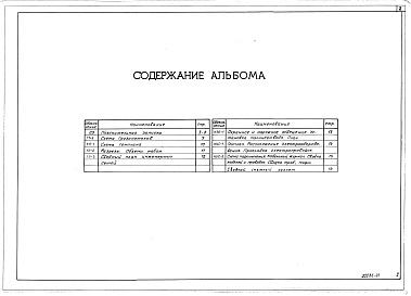 Состав альбома. Типовой проект 708-0-27.87Альбом 1 Пояснительная записка. Принципиальные  решения схем генплана. Сводный сметный расчет
