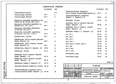 Состав альбома. Серия 3.820-24 АрхитектурныеАльбом 1 Архитектурно-строительная часть