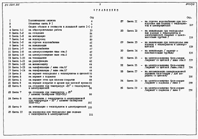 Состав альбома. Типовой проект 24-0211.86Альбом 2 Часть 7 Раздел 7-1 Сметы на блок секцию
