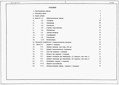 Состав альбома. Типовой проект 184-24-289.13.88Альбом 3 Сметы