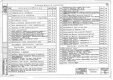 Состав альбома. Типовой проект 264-13-87сАльбом 3 Кинотехнологические, санитарно-технические, электротехнические чертежи, автоматика и КИП, связь и сигнализация 