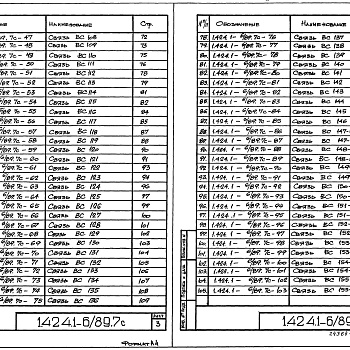 Состав фльбома. Серия 1.424.1-6/89 КолонныВыпуск 7с Стальные связи по колоннам для зданий с расчетной сейсмичностью 7, 8 баллов. Рабочие чертежи