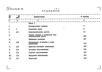 Состав альбома. Типовой проект 251-4-54.86Альбом 8 Сметы Часть 1, 2, 3