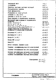 Состав альбома. Типовой проект VI-52Часть 1/АС Раздел 1.0.1 Архитектурно-строительные чертежи подземной части здания