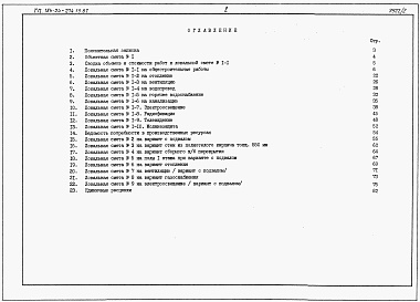 Состав альбома. Типовой проект 184-24-274.13.87Альбом 3 Сметы