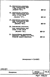 Состав альбома. Типовой проект П47/12Часть 3-ВКГ Водоснабжение, канализация, водостоки , газоснабжение Раздел 1.Х.1 Чертежи подземной и надземной частей здания