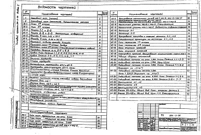 Состав альбома. Типовой проект 294-3-30Альбом 1 Архитектурно-строительные и технологические чертежи (общие)