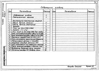 Состав альбома. Типовой проект 407-3-523м.88Альбом 1  Пояснительная записка. Архитектурно-строительные решения    