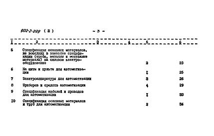 Состав альбома. Типовой проект 902-2-299Альбом 3 Заказные спецификации  