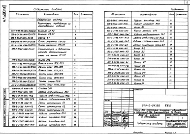 Состав альбома. Типовой проект 503-2-34.88Альбом 2 Индустриальные строительные конструкции    