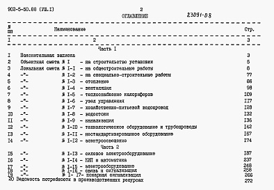 Состав альбома. Типовой проект 902-5-50.88Альбом 8 Сметы часть 1, 2    