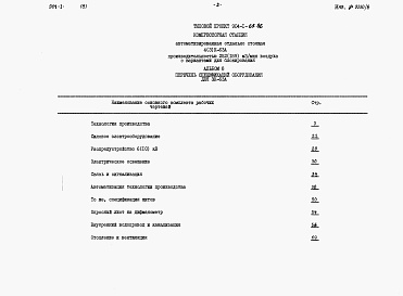 Состав альбома. Типовой проект 904-1-65.86Альбом 8 Спецификации оборудования для 3 компрессоров
