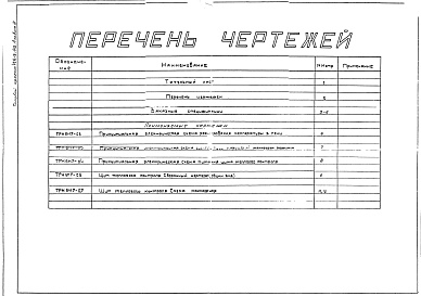 Состав альбома. Типовой проект 406-9-142Альбом 3 Тепловой контроль и автоматика.Чертежи задания заводу-изготовителю