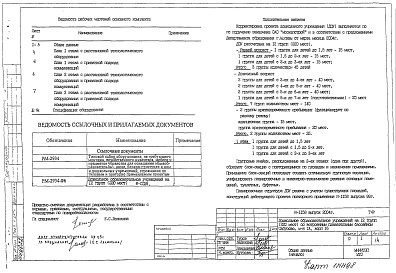 Состав альбома. Типовой проект И-1158Альбом 2 ТФ Технология функциональная