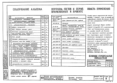 Состав альбома. Типовой проект Альбом 3 Здание решеток