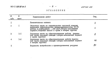 Состав альбома. Типовой проект 902-1-122.87Альбом 10 Сметы. Подземная часть