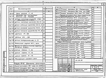 Состав альбома. Типовой проект 113-24-207.86Альбом 6 Примененный из ТП 24-0214.86 Часть 10 Монтажные узлы и детали